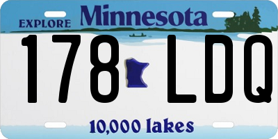 MN license plate 178LDQ