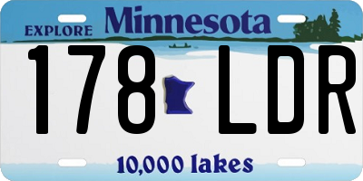 MN license plate 178LDR