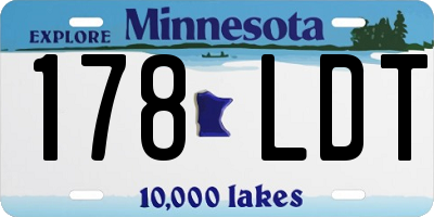 MN license plate 178LDT