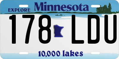 MN license plate 178LDU