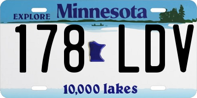MN license plate 178LDV