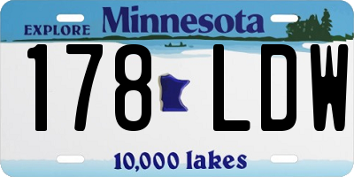 MN license plate 178LDW