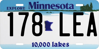 MN license plate 178LEA