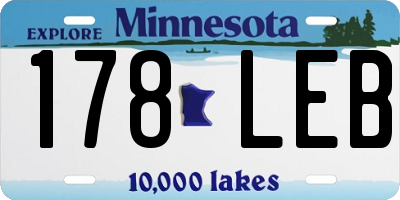 MN license plate 178LEB