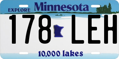 MN license plate 178LEH