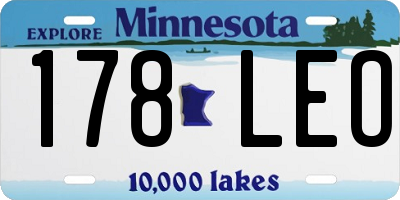 MN license plate 178LEO