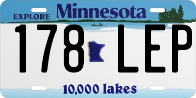 MN license plate 178LEP
