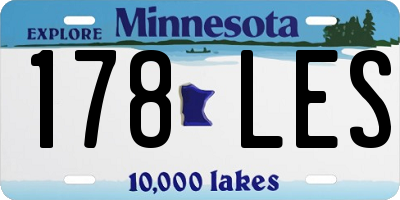 MN license plate 178LES