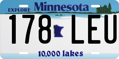 MN license plate 178LEU