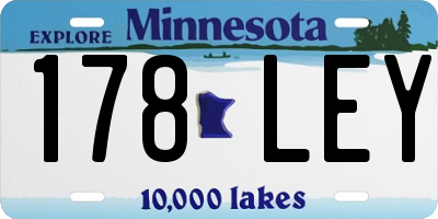 MN license plate 178LEY
