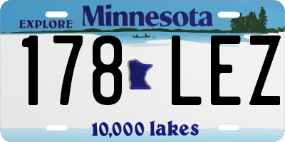 MN license plate 178LEZ