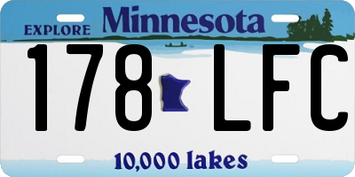 MN license plate 178LFC