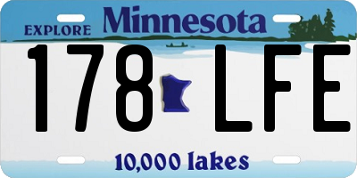 MN license plate 178LFE