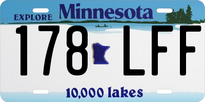 MN license plate 178LFF