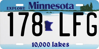 MN license plate 178LFG