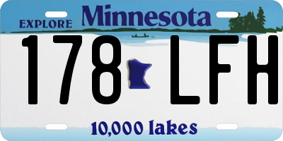 MN license plate 178LFH
