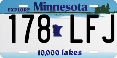 MN license plate 178LFJ