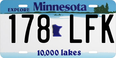 MN license plate 178LFK