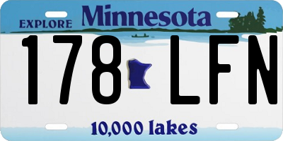MN license plate 178LFN