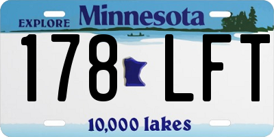 MN license plate 178LFT