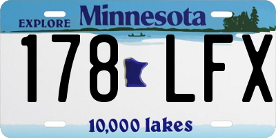 MN license plate 178LFX
