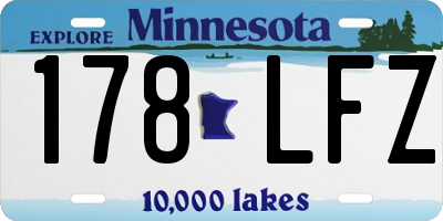 MN license plate 178LFZ