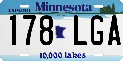 MN license plate 178LGA