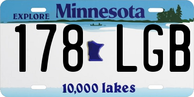 MN license plate 178LGB