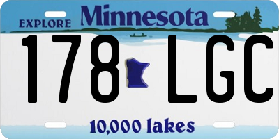 MN license plate 178LGC