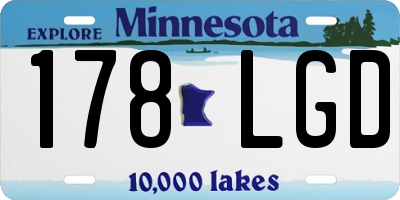 MN license plate 178LGD