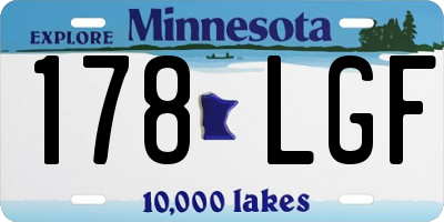 MN license plate 178LGF