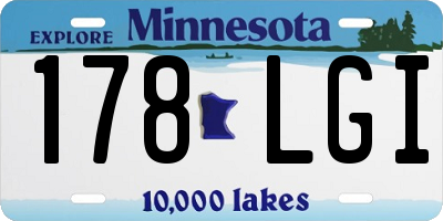 MN license plate 178LGI