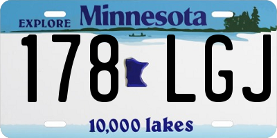 MN license plate 178LGJ