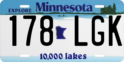 MN license plate 178LGK