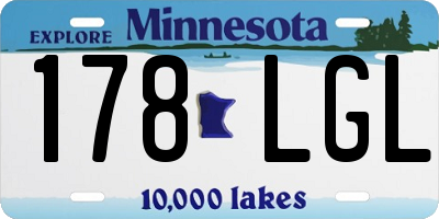MN license plate 178LGL