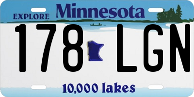 MN license plate 178LGN