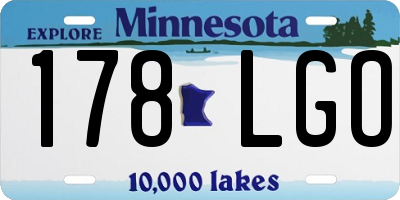 MN license plate 178LGO