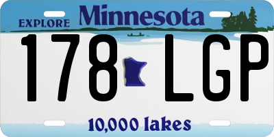 MN license plate 178LGP