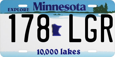 MN license plate 178LGR