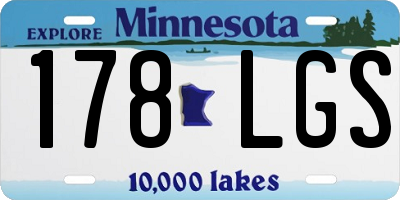 MN license plate 178LGS