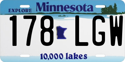 MN license plate 178LGW