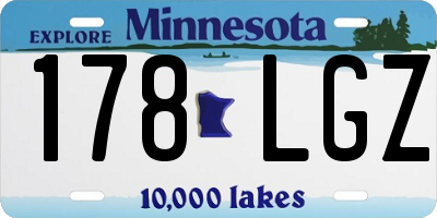 MN license plate 178LGZ