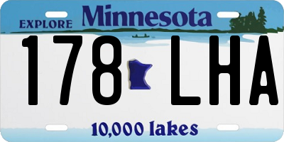 MN license plate 178LHA