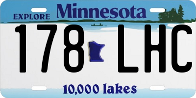 MN license plate 178LHC