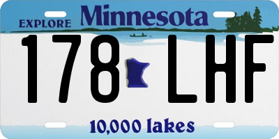MN license plate 178LHF