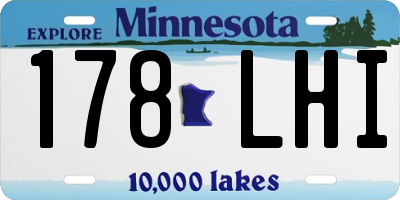 MN license plate 178LHI