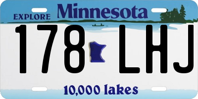 MN license plate 178LHJ