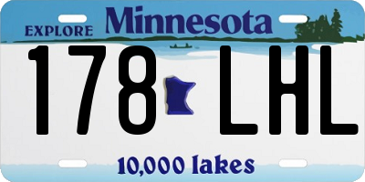 MN license plate 178LHL