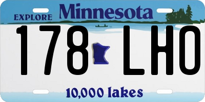 MN license plate 178LHO