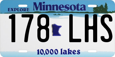 MN license plate 178LHS